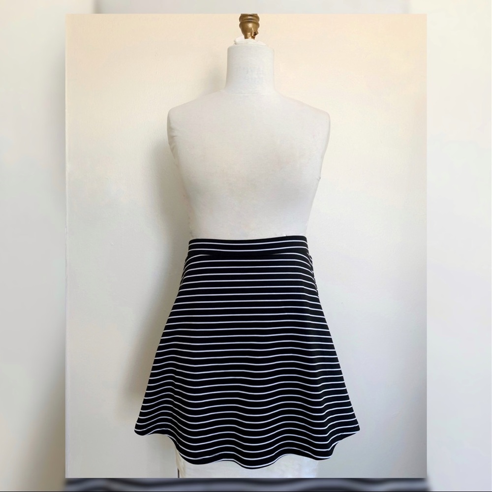 Classic Stripe Scuba Skater School Girl Skirt